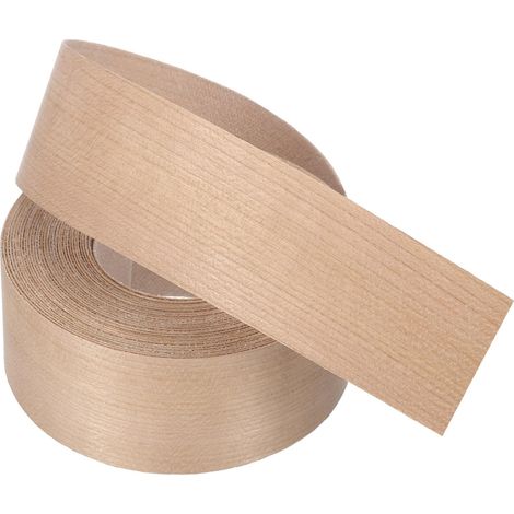 Bande de Chant 7.62m x 38mm, Bande Bordure Meuble Masquage de Bois Préencollé, Placage Contreplaqué Flexible Thermofusible pour Restauration Bords Meuble Étagère Panneaux, Cerisier (1/5)