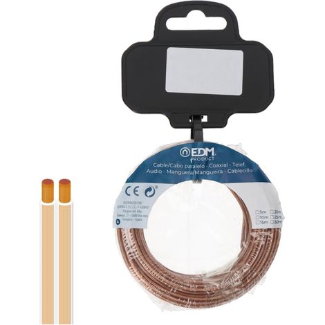 Paralleles Kabel transparent 2x0,75mm² 5m (Audio und Video) EDM