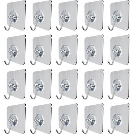 20 eleganti ganci da parete autoadesivi color argento che non danneggiano le pareti (1/5)