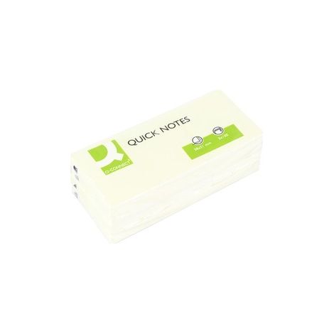 Bloc de notas adhesivas quita y pon q-connect 38x51 mm con 100 hojas (pack de 12 uds.)