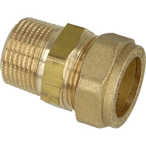 Raccord bicône de serrage en laiton avec filetage mâle diam. 16 mm x 1/2’’
