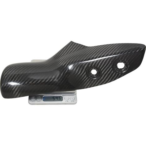 Applicable to 22 models of Qianjiang Sai 600 genuine carbon fiber exhaust pipe anti-scalding and heat insulation protective cover, special protective accessory. (1/4)