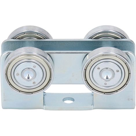 Lot de 4 roues de chariot pour rideau, rail de porte coulissante, palan de levage, accessoires de montage (1/5)
