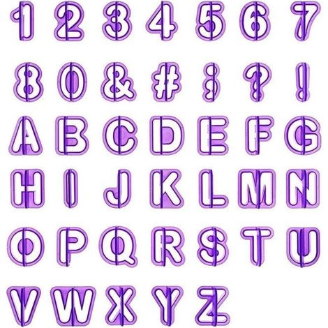 40pcs Emporte Pièce Lettres Alphabet Nombre Découpoirs pour Décoration Pâte à Sucre, Biscuit, Gâteau