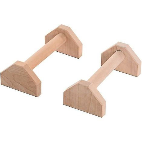 Barras de flexiones de madera maciza para ejercicios invertidos: soporte estable y antideslizante para fortalecer los hombros.