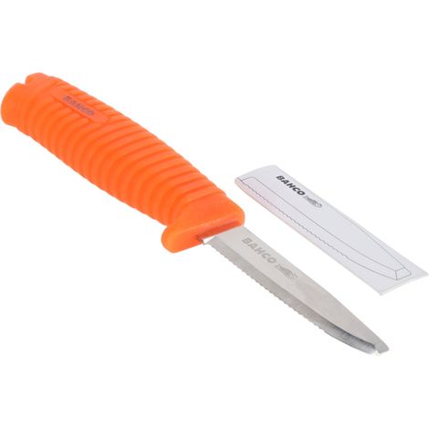 Bahco Messer mit fluoreszierendem Griff, schwimmt auf dem Wasser, für Notfälle 100 mm (1/4)