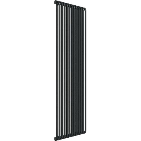 Radiatore acqua calda nero verticale alto 2000mm e largo 500mm - 1556 Watt - DEL2000/500ZXN