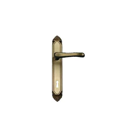 MANIGLIA LAVINIA CON PLACCA IN OTTONE- - mm.70 tipo leggero - 1 paio