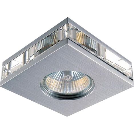 Spot encastré carré satiné bord verre MR16 50W Candellux