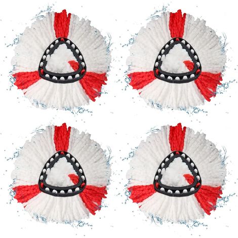 BEBUSINGOTO Têtes de balai de remplacement pour balai rotatif - Têtes de balai de nettoyage pour essorage et nettoyage faciles (1/5)