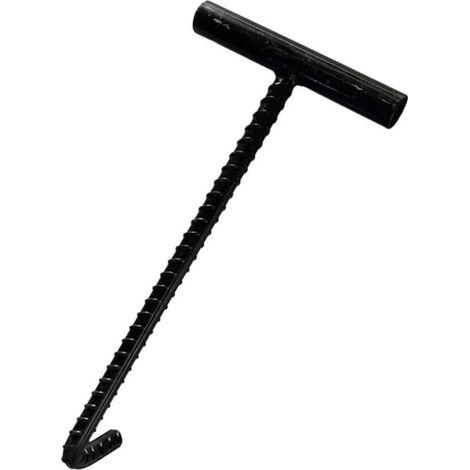 Deckelheber, 10-mm-Haken, rutschfester Griff, für Abflüsse, Baustellen (1/4)