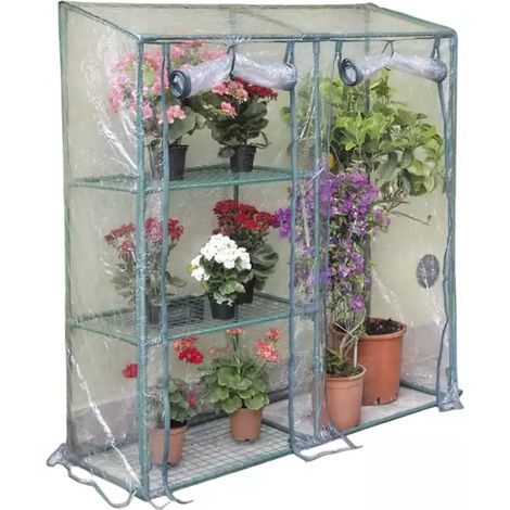 telo di ricambio verdemax per serra buganvillea big in plastica trasparente 143x50x155 cm (1/2)