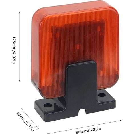 Lampe d'alarme LED clignotante pour porte de garage, Signal mural extérieur. (1/5)