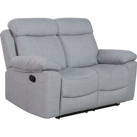 Canapé de salon, canapé relax de 2 places en tissu couleur Gris - Longueur 164 x profondeur 96 x hauteur 102 (1/2)