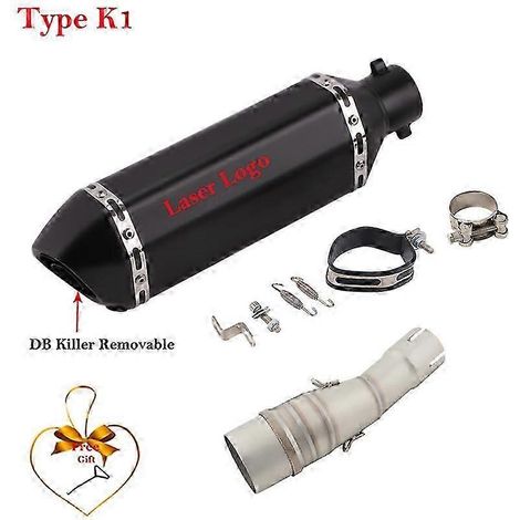Sistema De Escape Para Motocicleta, Silenciador Modificado, Tubo De Enlace Medio De Carbono, 51mm, Para Yamaha Xmax 250, 300, Xmax250, Xmax300, 2017 -( Type K1) (1/5)
