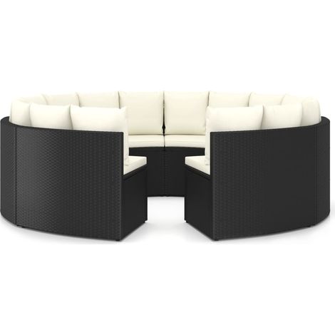 Maison Exclusive - 8-tlg. Garten-Sofagarnitur mit Auflagen Poly R (1/5)