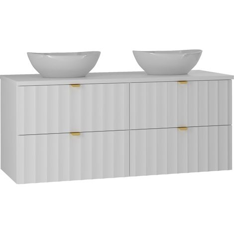 Mobile bagno doppio lavabo Lexa bianco 120cm (1/5)