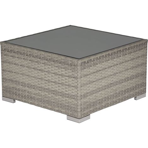 Outsunny Outdoor Garden Furniture Rattan Single Middle Sofa w/ Cushions Grey (1/5)
