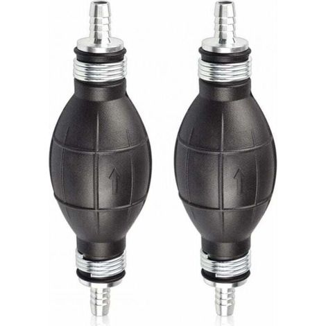 8mm Pompe à Main Essence en Caoutchouc - Poire d'Amorçage Carburant pour Voitures, Motos et Bateaux (Noir) - Pompe Manuelle de Transfert (1/5)