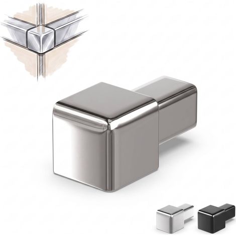 Dalsys Endstück für Fliesenschiene Quadratprofil Edelstahl, Fliesenprofil - Poliert 10mm, 1 Stück