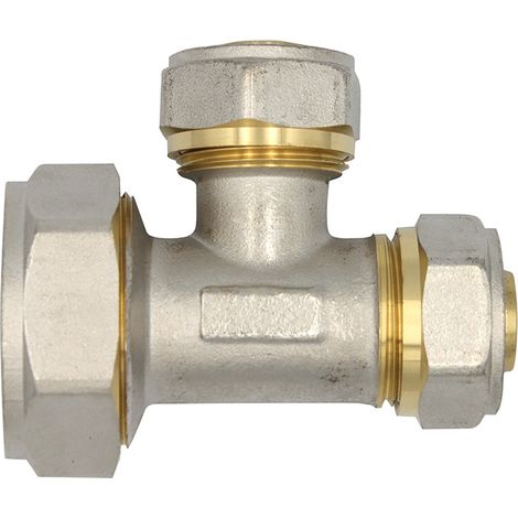 Klemmring Schraubfitting T-Stück reduziert 32x20x20 mm Verbundrohr (1/5)