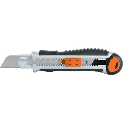 Cúter profesional con alma metálica y grip - 18 cm - 25 mm - 5 hojas
