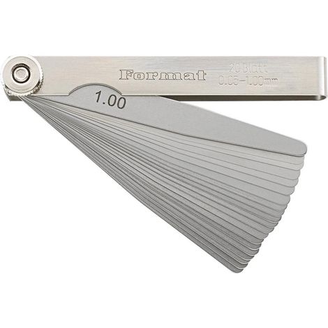 FORMAT Präzisions-Fühlerlehre 20 Bl. 0,005-1,0mm T3