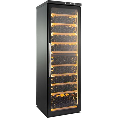 Présentoir réfrigéré pour vins avec 2 températures, 169 bouteilles, +5°/+20°C 600x740x1865 mm - VIRTUS