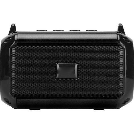 Enceinte sans fil stéréo 360° avec réduction de bruit, Bluetooth portable et câble de chargement, noire (1/5)