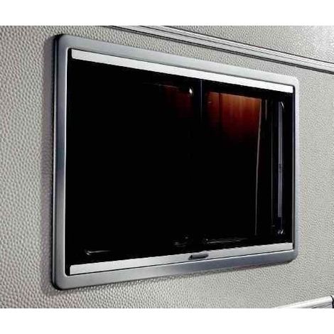 Baie vitrée coulissante cadre noir 700x300 Dometic Seitz S4 pour caravane et camping-car