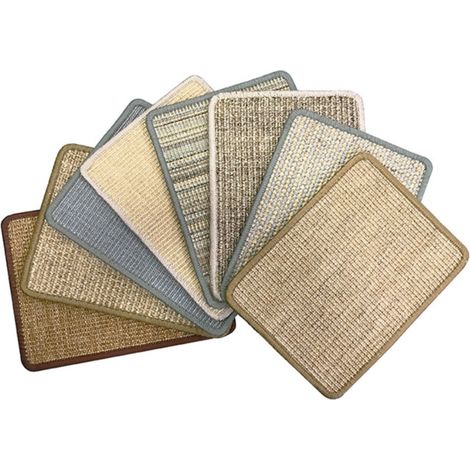 1 tapis à griffer pour chat, en sisal naturel, blanc, 30 x 20 x 4 cm, pour entretien des griffes (1/5)