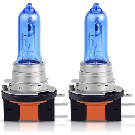Bombillas halógenas AIDUCHO H15-12V 15/55W para faros delanteros, luces de circulación diurna y DRL (6000K), 2 unidades (1/5)