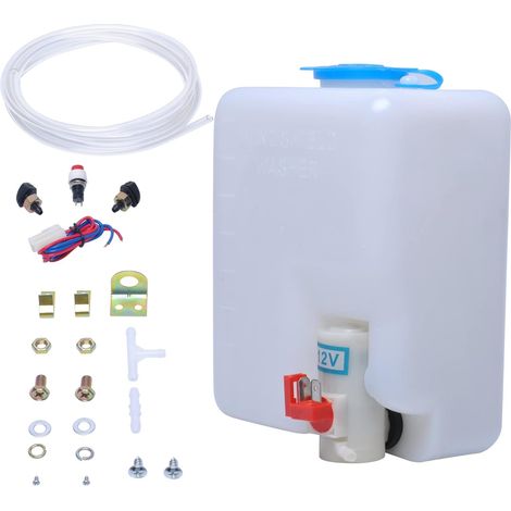 Pompe de Lave-glace Universelle 12 V avec Interrupteur à Bouton Jet 160186 Kit de Bouteille de Réservoir de Réservoir de Lave-glace Universel par (1/5)