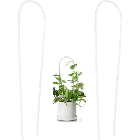Support de Plantes U en Acrylic Transparent avec Attaches - Cadre de Support U pour Plantes d'Intérieur et d'Extérieur [5 Cadres U + 50 Attaches] (1/5)