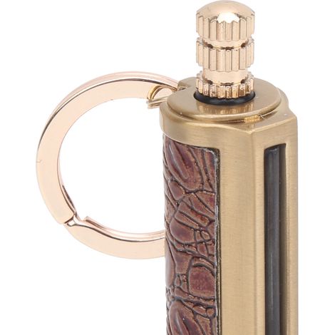 Briquet à Silex Portable Extérieur, Imperméable et Réutilisable avec Anneau Porte-clés - Coque Rouge (1/5)