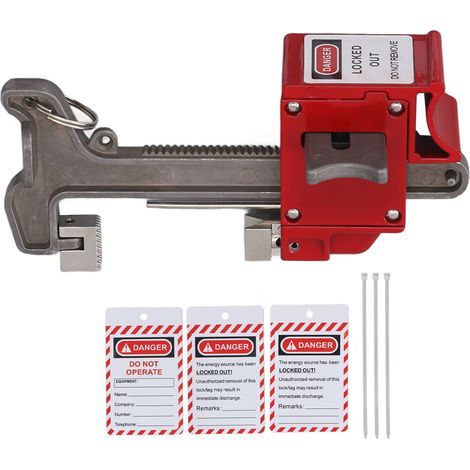 Serrure de Sécurité pour Robinet à Boîtier Sphérique en Aluminium – Compatible DN8 à DN100, avec Étiquettes et Liens Rapides (1/5)