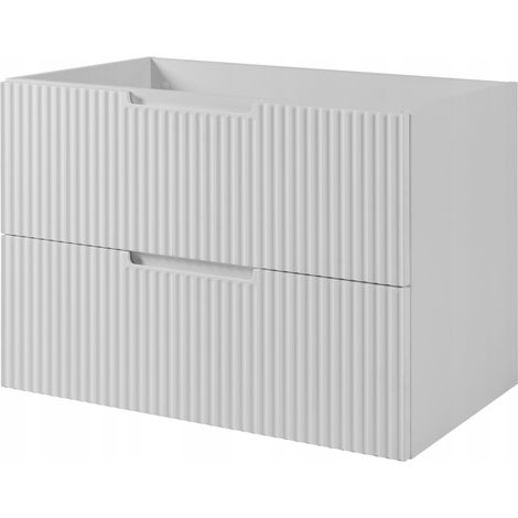 Meuble de salle de bain suspendu sous vasque VENA blanc 80 cm
