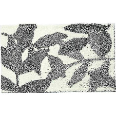 Tapis de bain floqué à motif de plantes chaudes, absorbant, pour couloir. (1/5)