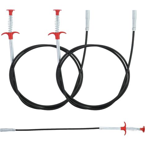 Alicates de garra de 3 piezas, alicates telescópicos desatascadores de 200 cm / 60 cm, de acero inoxidable flexible para fregaderos, baños, cocinas, lavabos y bañeras.