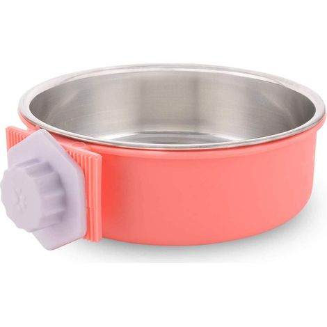 Bol pour chien amovible en acier inoxydable (L, rose)-Fei Yu