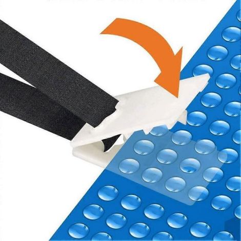 Sangles De Fixation Pour Couverture Solaire - 8 Pièces - Universelles Pour Piscines Enterrées - Compatible Enrouleur - Épaisseur 8 À 16 Mm (1/5)