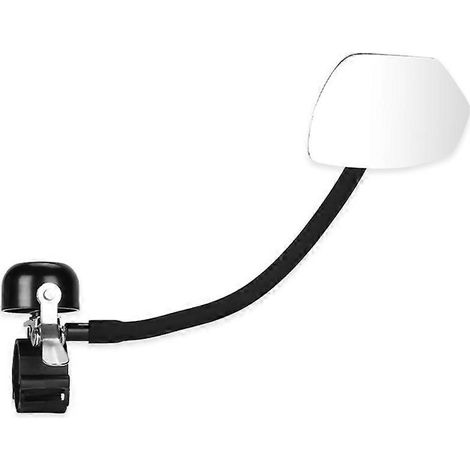 Sonnette de vélo avec rétroviseurs réglables à 360°, rétroviseur de sécurité arrière pour guidon, accessoire de vélo droit (1/5)