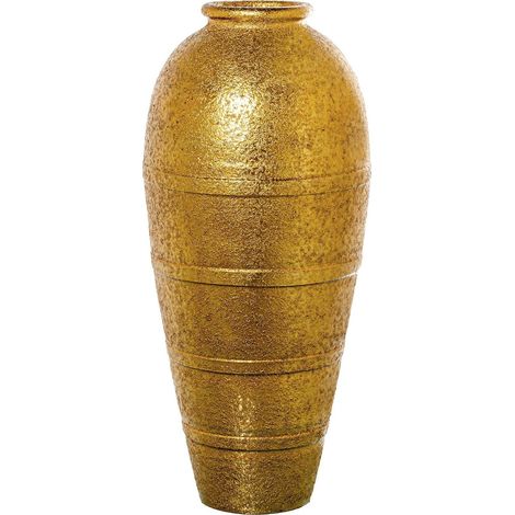 Vase élégant en céramique dorée pour intérieur chic - Doré scintillant (1/5)