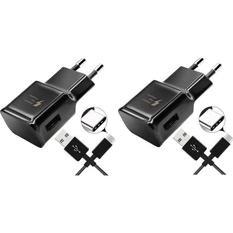 2 chargeurs rapides avec câbles de 1,5 m, compatibles avec les Samsung Galaxy et Note Plus (1/2)