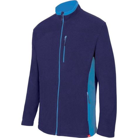 Veste polaire bicolore VELILLA Marine / Bleu Ciel L