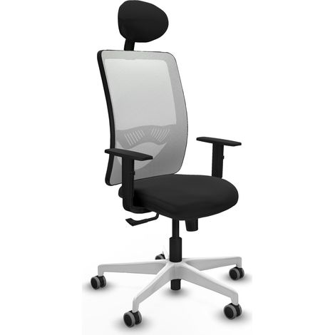 Silla ergonómica piqueras y crespo Zulema negro reposabrazos ajustables (1/2)