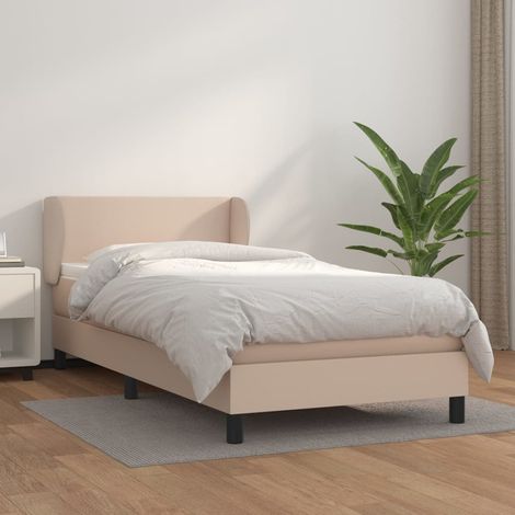 Sommier à lattes de lit avec matelas Cappuccino 80x200 cm