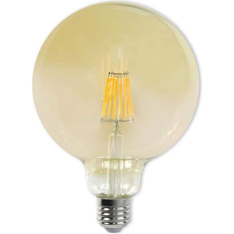 Lampadina led a filamento stile vintage antico 12 watt attacco e27 ambrato globo g125 sfera a luce calda 2600k risparmio energetico 1300 lumen (1/2)