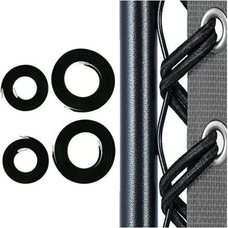 Ersatzseil, 4 universelle elastische Schnüre für Zero Gravity Klapp-Relaxsessel, Gartenliege, Deckstuhl, Liege (schwarz) (1/4)