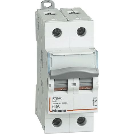 Sezionatore Modulare 2P 63A Btdin (Bticino Cod. F72N63) (1/3)